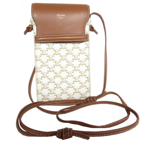 CELINE Brown Leather Shoulder Bag - Picture 1 of 5